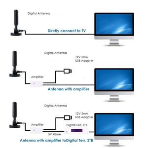 디지털 TV 안테나 실내 실외 2000 마일 신호 안테나 TV 수신기 증폭기 반경 Dvb-t/t2 위성 접시