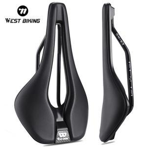 WEST BIKING Bike Hollow Saddle Men MTB Road CR-MO Steel Bow Shock Absorbing Seat Cushion Cycling Par