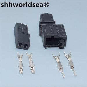Shhworldsea 2 핀 1j0973119 1j0973332 Audi VW 용 자동차 커넥터  조명 커넥터 마이크 소켓