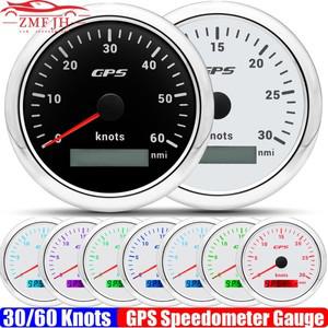 방수 0  30 노트 85MM GPS 속도계 게이지  안테나 해양 자동차 보트 요트 12V24V 사용자 정의에 대 한 7 색