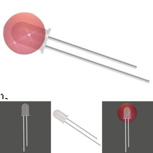 고휘도 저전류 빨간 LED 5mm 2핀 발광다이오드 램프 과학교구 만들기재료 (30개)