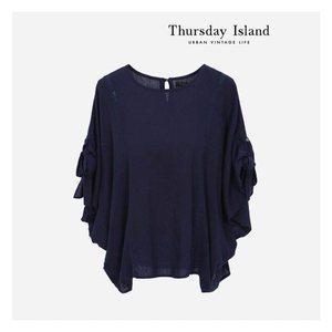 [써스데이아일랜드][Thursday Island] 리본 슬리브 블라우스(T234MBL634W)
