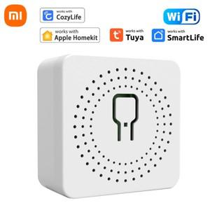투야 스마트봇Xiaomi Tuya WiFi 미니 DIY 스마트 스위치 16A 라이트 APP  타이밍 무선 제어 릴레이 자동화