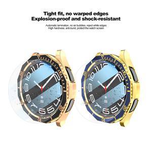 3 in 1 케이스  베젤 링  삼성 갤럭시 시계 6 클래식 47MM 43MM 화면 보호기 갤럭시 시계 6 클래식 범퍼 용