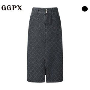 [GGPX]다이아 부클 데님 롱 스커트 (GP2SK012F)
