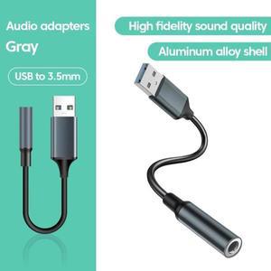 USB-3.5mm 오디오 잭 어댑터 USB Aux 케이블 USB-오디오 헤드셋 컴퓨터 용 외부 사운드 카드