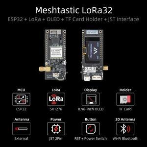 릴리고 TTGO Meshtastic LoRa32 ESP32 개발 보드 SX1276 모듈 433/868/915MHz 0.96 인치 OLED 저전력