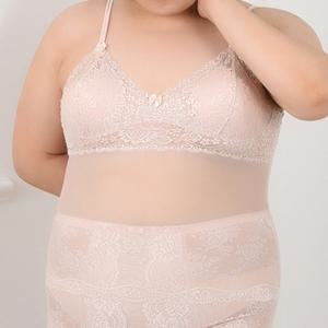 레이스 끈캡 내장 망사 빅사이즈 끈 브라런닝