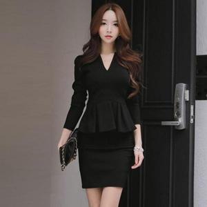 [셀러허브]미니원피스 데일리핏 H 라인 하객 가을 브이넥 프릴 파 (S31587584)
