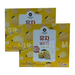 맥널티 유자 에이드 190ml 20팩 파우치 편의점음료