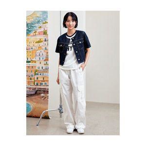 탑텐 여성 코튼 와이드 카고 밴딩 팬츠MSF2PP2203