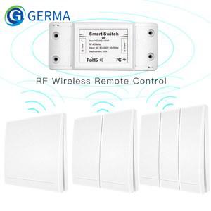 GERMA 433Mhz 무선 스마트 스위치 RF 원격 제어 수신기 푸시 버튼 컨트롤러 86 가정용 벽 패널 송신기 스위치