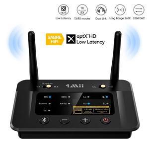 맨위 B03Pro Bluetooth 50 송신기 수신기 aptX LL HD CSR8675 HiFi 32bit DAC 35mm Aux 어댑터 TV PC 폰 용