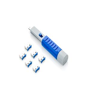 스마트키퍼 USB 포트락 6P + 락키 세트 포트 보안 차단 잠금 장치 시스템 물리보안 감사