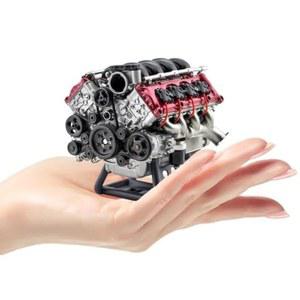 V8 엔진 키트 MAD 연소 DIY 모델 RC AX90104 SCX10 카프라 VS4 10 프로/울트라 자동차 물리 실험 학습