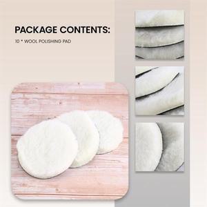 10 PCS 125 Mm 자동차 연마 패드 5인치 폴란드어 왁싱 양모 폴리셔 보닛 페인트 케어 희귀