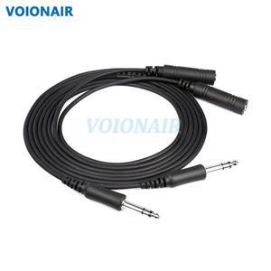 VOIONAIR 듀얼 GA 플러그 일반 항공 헤드셋 연장 케이블 어댑터