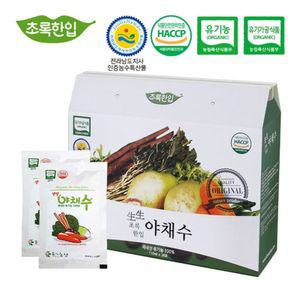 오가닉 생생 야채수(국내산) 110ml 30포엑기스 쥬스 음료 착즙 몸에좋은 에좋은원액 에좋은 야채