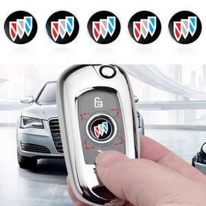 Buick Encore Regal Lacrosse Enclave Avenir Cascada GL8 Envision Anthem 용 14MM 원격 자동차 키 알루미늄 배지 장식 스티커