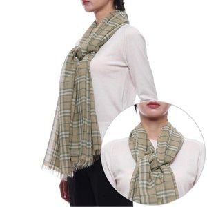 [버버리] 25SS 여성 체크 코튼 머플러 (8109210 SKYLARK W 25S)