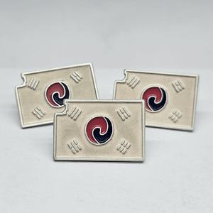 순은 Silver 진관사 태극기 뱃지 브로치
