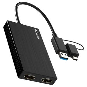 이지넷유비쿼터스 넥스트유 5322TCH-DUAL Type-C,A to HDMI 듀얼 4K FHD 변환 어댑터 빈컴