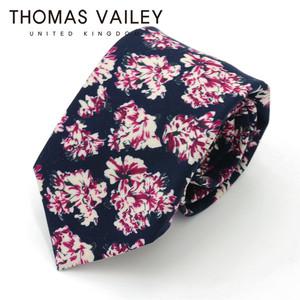 [토마스베일리][THOMAS VAILEY] 세미세븐폴더 코튼 넥타이 - 플로랄 푸시아8cm