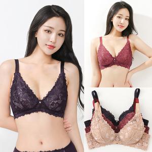 JBR8012 비너스자스민 레이스 노와이어 브라 A B C컵 여성 속옷