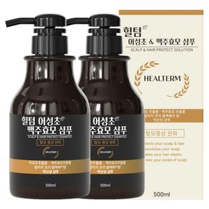 힐텀 탈모완화 샴푸 2개 맥주효모 어성초 함유