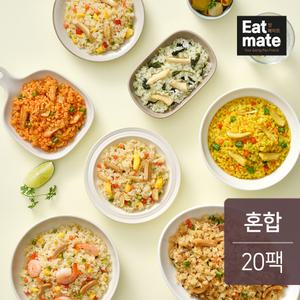 잇메이트 닭가슴살 몬스터 볶음밥 혼합 250gx20팩(김치3,갈릭3,야채3,카레3,소불고기3,새우3,곤드레2)