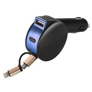 2포트 시거잭 USB 차량용 충전기 릴타입 블랙 1M 시거잭충전기 차량용충전기 시거잭USB 차량용USB