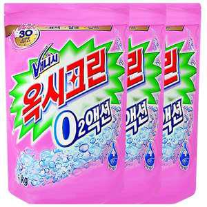 옥시크린 오투액 표백제 1.5kg 3개, 세탁보조제 살균 표백제 얼룩제거 가루 분말