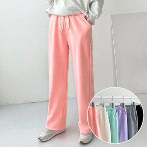 남녀공용 와이드웜 기모 밴딩팬츠 6color  겨울 트레이닝 츄리닝 통바지  빅사이즈 여성의류