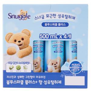 스너글 섬유탈취제 블루스파클 500mlx4개입