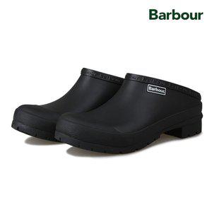 [바버] BARBOUR 퀸 Quinn 여성 블랙 슬립온 웰리 클로그 슬리퍼 뮬 LHF0001BK31