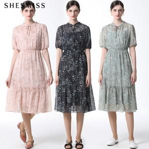 [쉬즈미스 SHESMISS)] 리본 스트랩 쉬폰 원피스  택가격  268000원)
