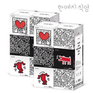 한예지 키스해링 ORIGINAL 미용티슈 250매 6입 2팩