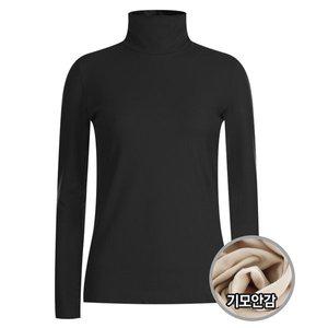 [신세계라이브쇼핑][샵앤] 여성 골프 폴라 스판 기모 티셔츠 SH-WSH-20063-블랙