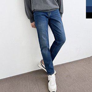 [엄지척]남성 빅사이즈 환절기 기모안감 데님 일자청바지