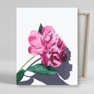 [BZJL8OMV_4C]DIY 페인팅 캔버스 물감 붓 세트 모란꽃