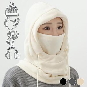 [BZJL8OFO_4C]여성 포근한 폴라폴리스 4in1 모자 후드 워머