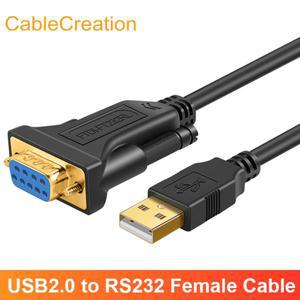 CableCreation USB-RS232 어댑터, PL2303 칩셋 포함, USB 2.0 암 DB9 직렬 컨버터 케이블, 캐쉬어용
