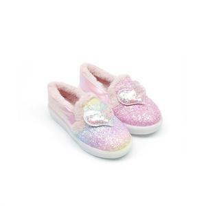 브에나 국산 하트 별글리터 레인보우 키즈 여아단화