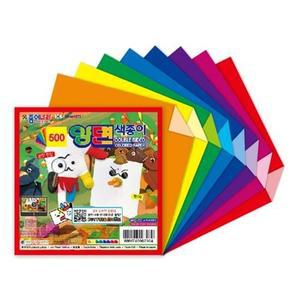 500 양면색종이 15cmx15cm 16색 8매  30세