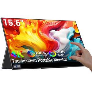 INNOVIEW 휴대용 모니터 터치스크린 15.6인치 4K 3840X2160 100% ADOBE 10 포인트 노트북 맥 스위치 XBOX 호환용 태블릿 PC 폰용 USB C HDMI 울트라 슬림