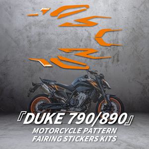 오토바이 라인 패턴 인쇄 스티커 페어링 키트 장식 보호 데칼 KTM DUKE 790 자전거 액세서리