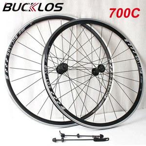 휠셋 BUCKLOS V 브레이크 휠셋 로드 바이크 700C 휠 세트 자전거 퀵릴리즈 휠 휠 림 20 홀 24 홀 9x100mm 10x130mm
