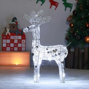 (50cm) 사슴 LED 장식(실버) 루돌프 반짝반짝