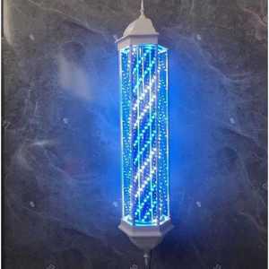 바버샵사인볼 네온사인 미용실 싸인볼 LED 벽조명 (높이90cm/화이트)+상단화이트/하단블루