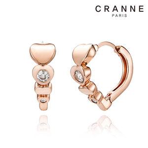 [끄란느] 14K 볼드 포인트 큐빅 귀걸이 (gold filled) C24EGF145